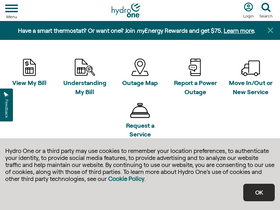 'hydroone.com' screenshot