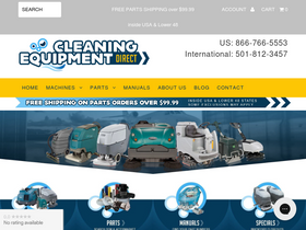 Cleaning Equipment Direct homepage screenshot