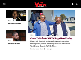 'thevoicebw.com' screenshot