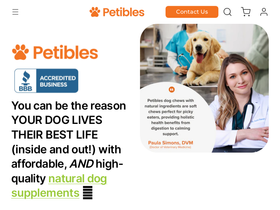 Petibles homepage screenshot