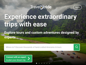 'travelstride.com' screenshot