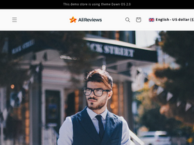Ali Reviews Demo Store website screenshot