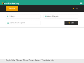 'vefatilanlari.org' screenshot