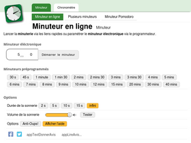 'minuteur-en-ligne.fr' screenshot