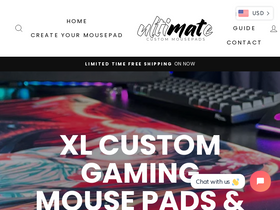 Ultimate Custom Mouse Pads homepage screenshot