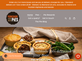 'yorkshirehandmadepies.co.uk' screenshot
