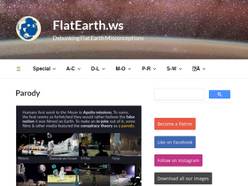 'flatearth.ws' screenshot