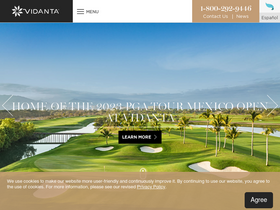 'vidanta.com' screenshot