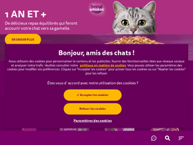 'whiskas.fr' screenshot