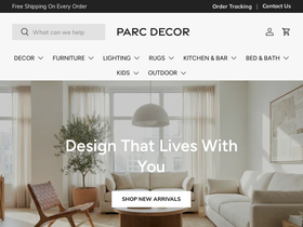 parcdecor.com homepage screenshot