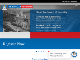 'krmangalam.edu.in' screenshot