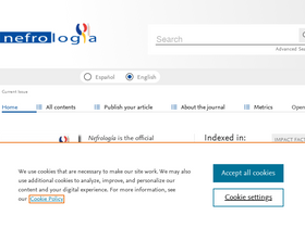 'revistanefrologia.com' screenshot