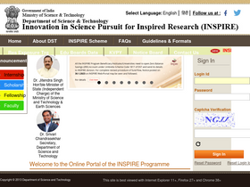 'online-inspire.gov.in' screenshot