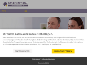 'qualitaetskliniken.de' screenshot