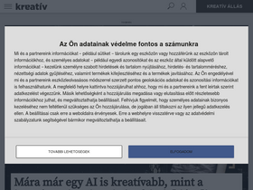 'kreativ.hu' screenshot