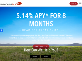 'plainscapital.com' screenshot