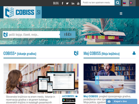 'cobiss.si' screenshot
