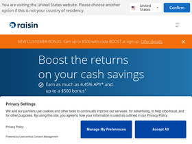 'raisin.com' screenshot