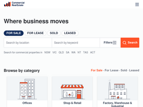 'commercialrealestate.com.au' screenshot