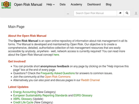 'openriskmanual.org' screenshot