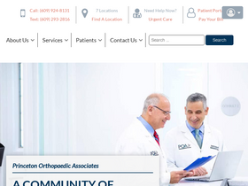 'princetonorthopaedic.com' screenshot