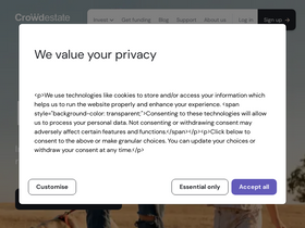 'crowdestate.eu' screenshot
