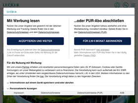 'lecker.de' screenshot