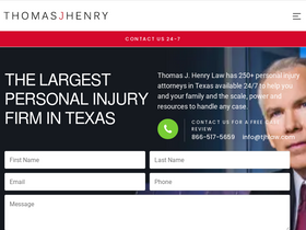 'thomasjhenrylaw.com' screenshot
