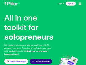 'pillar.io' screenshot