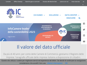 'infocamere.it' screenshot