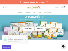 mclovinspet.com homepage screenshot