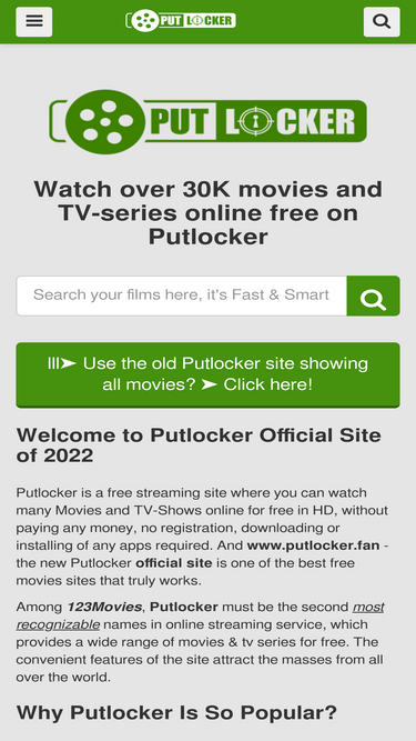 Putlocker hot sale original site