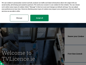 'tvlicence.ie' screenshot