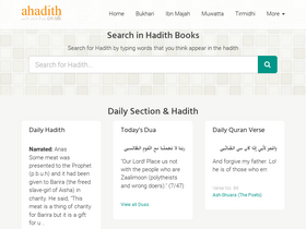 'ahadith.co.uk' screenshot