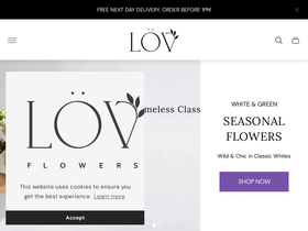 lovflowers.co.uk website screenshot
