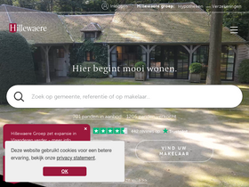 'hillewaere-vastgoed.be' screenshot