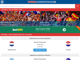 'footballpredictions.com' screenshot