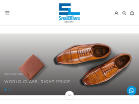 'sreeleathers.com' screenshot