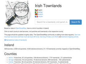 'townlands.ie' screenshot