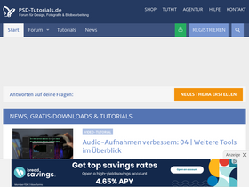 'psd-tutorials.de' screenshot