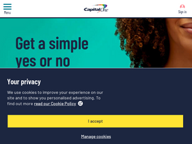 'capitalone.co.uk' screenshot