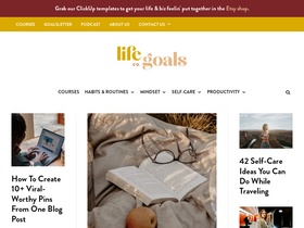 'lifegoalsmag.com' screenshot