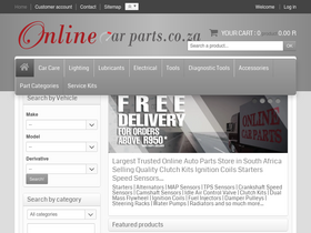 'onlinecarparts.co.za' screenshot