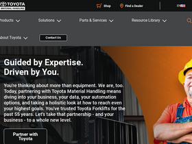 'toyotaforklift.com' screenshot