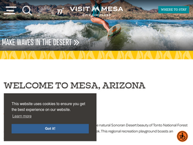 'visitmesa.com' screenshot