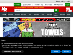 'kleen-ritecorp.com' screenshot