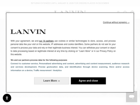 Jeanne Lanvin website screenshot