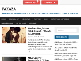 'fakaza.me' screenshot