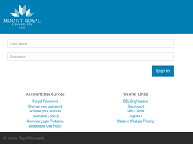 'mymru.ca' screenshot