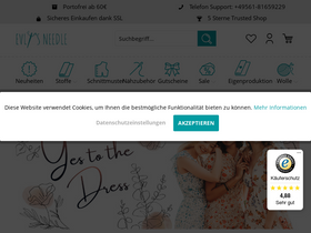 'evlis-needle.de' screenshot
